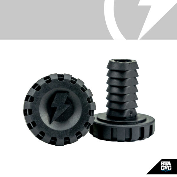 BAR ENDS - 19MM BAR, BLACK